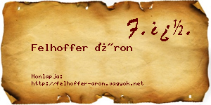 Felhoffer Áron névjegykártya